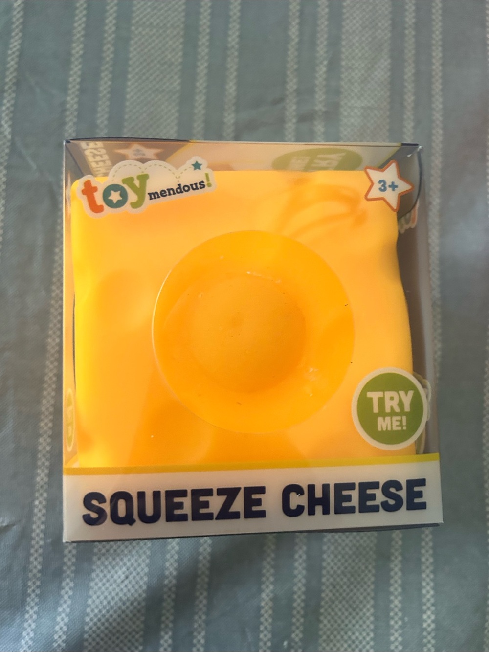 Yellow Squeeze Cheese Kids Stress Toy